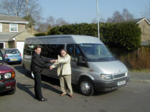 John, one of our trsutees, recieving the keys.