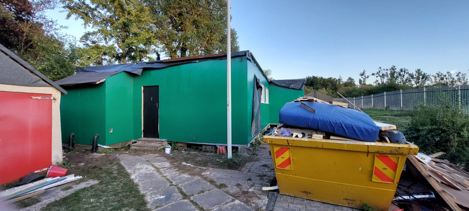 hut building
